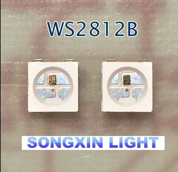 Светодиодный чип ws2812 2812 1000 шт. IC SMD 5050 WS2812B (4 контакта) с индивидуально адресуемым