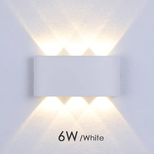 White 6W Современный светодиодный настенный светильник для помещений, светильник для лестниц, прикроватный Лофт, для гостиной, дома, прихожей, лампада, 2 Вт, 4 Вт, 6 Вт, настенные бра - Цвет абажура: White 6W