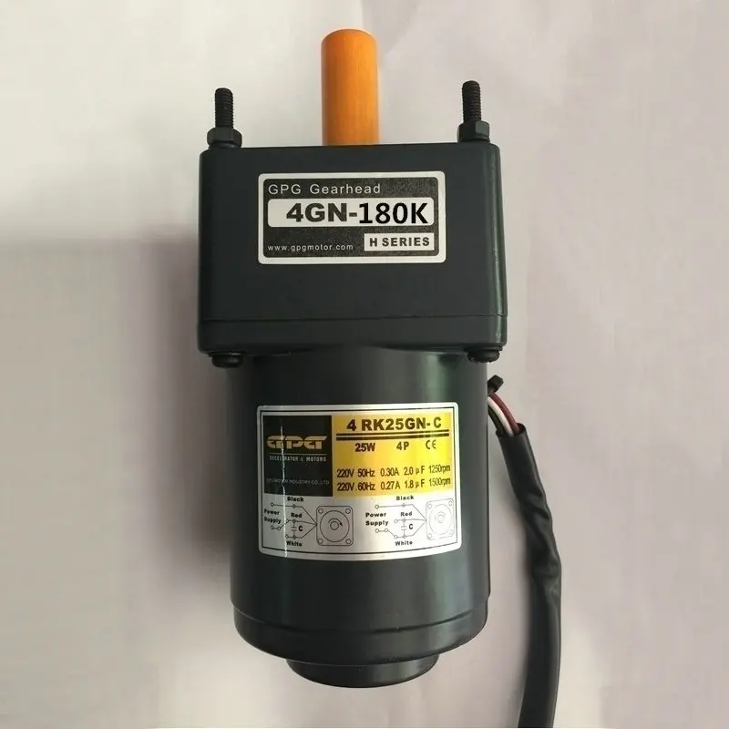 80mm outer dia 25W 220V AC electric motor with gearhead 4RK25GNC 4GN180K