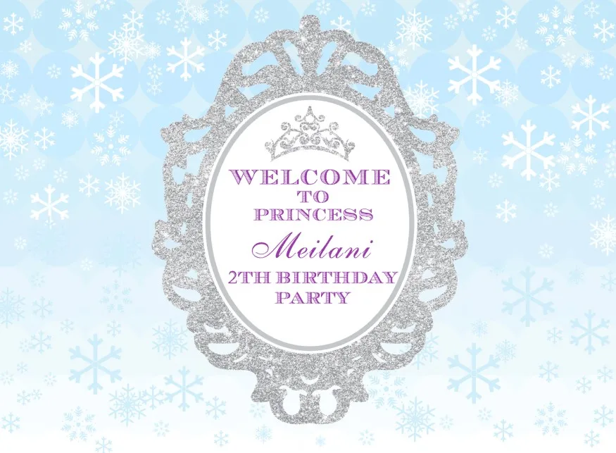 custom frozen Princess Crown Baby Shower 1st Birthday