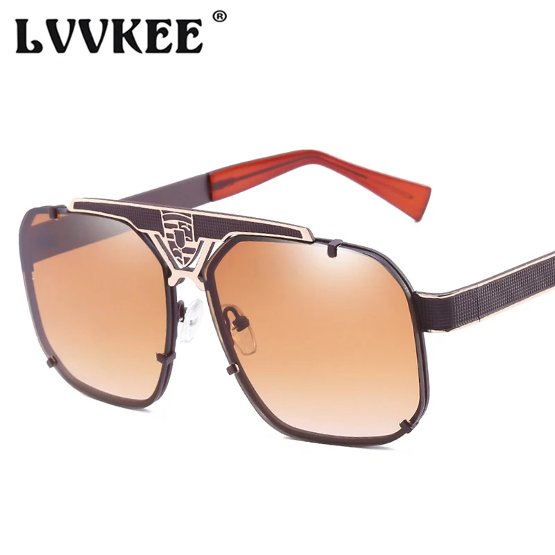 

2019 LVVKEE High Quality Driving Sun Glasses Fashion Brand Design Metal Frame Men Sunglasses For Male Shade UV400 Oculos de sol