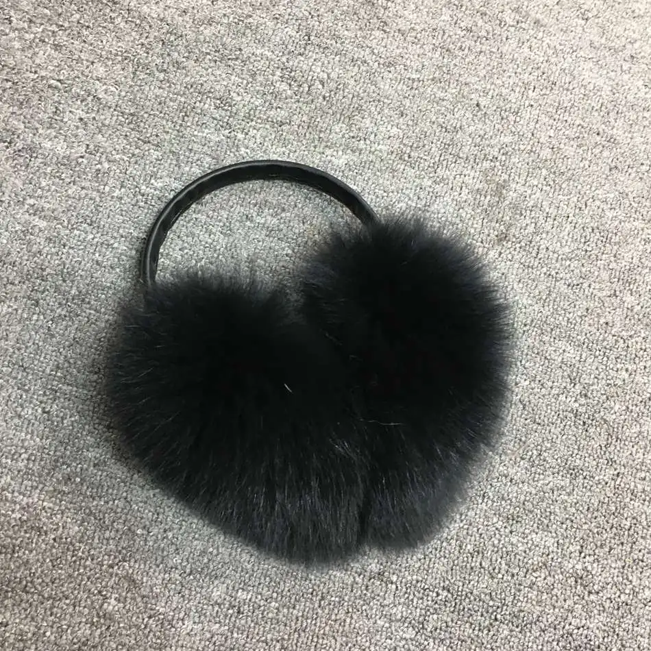 natural fox fur winter earmuffs  (22)