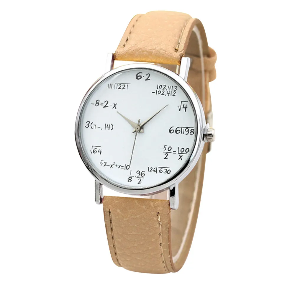 

Creative Design Women Watch Mathematical Equation Patterned Casual Quartz Watches Without Scale Belt Ladies Watch montre femme#2