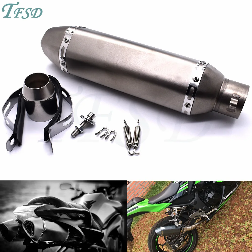 

36-51mm Universal Motorcycle Akrapovic Exhaust Modified Muffler Pipe for Yamaha YZF R1 R6 FZ1 FAZER R6S R6S XT1200ZE FJR1300 XJR
