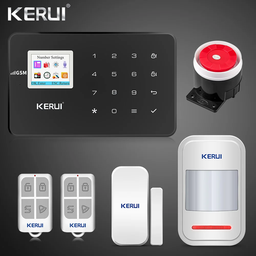 Kerui G18 GSM сигнализация TFT Android IOS приложение сенсорная клавиатура Android ISO приложение Умный дом Охранная сигнализация DIY датчик движения - Цвет: kit2