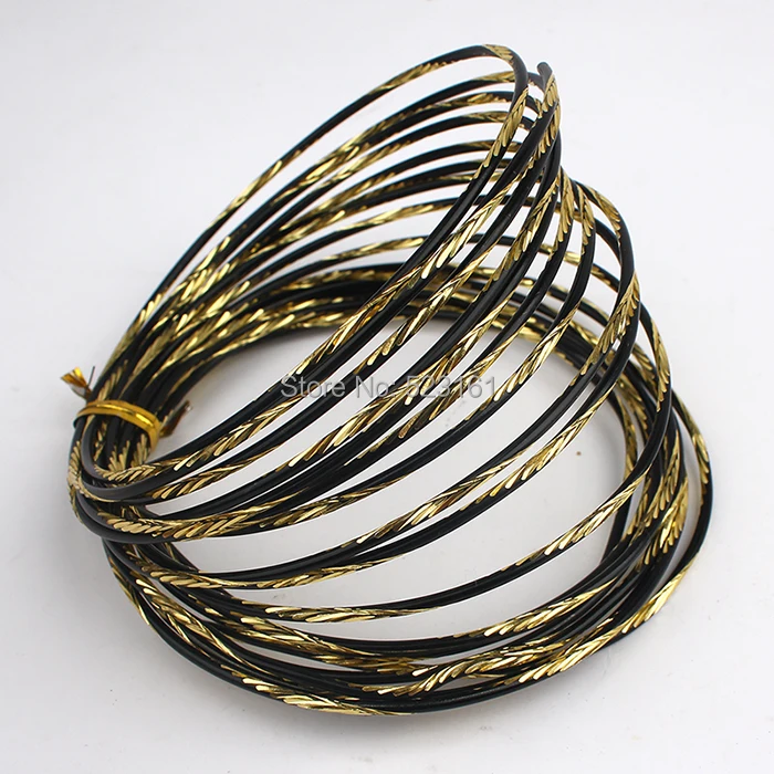 2pcs 2mm lazer cut floral anodized aluminum craft wire 2*5m 33feet blue gold purple for jewelry findings DIY craft free shipping