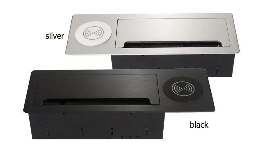 2018 Furniture table socket / Short Brush multimedia tabletop socket With Wireless charging ,add USA/UK/AU/EU/universal power 