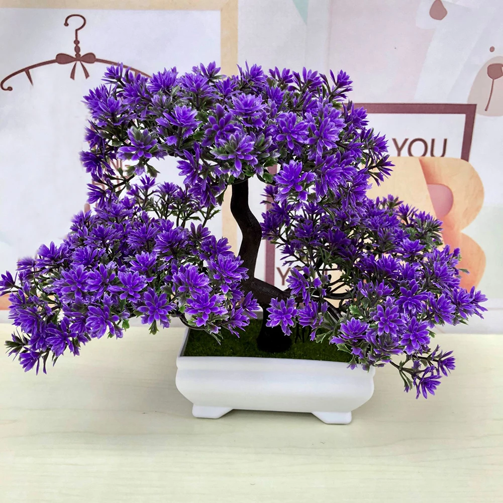 

Artificial Pine Tree Plants Fake Green Bonsai Plant Guest Greeting Wedding Office Artificial Flower Home Decor Party Supplies