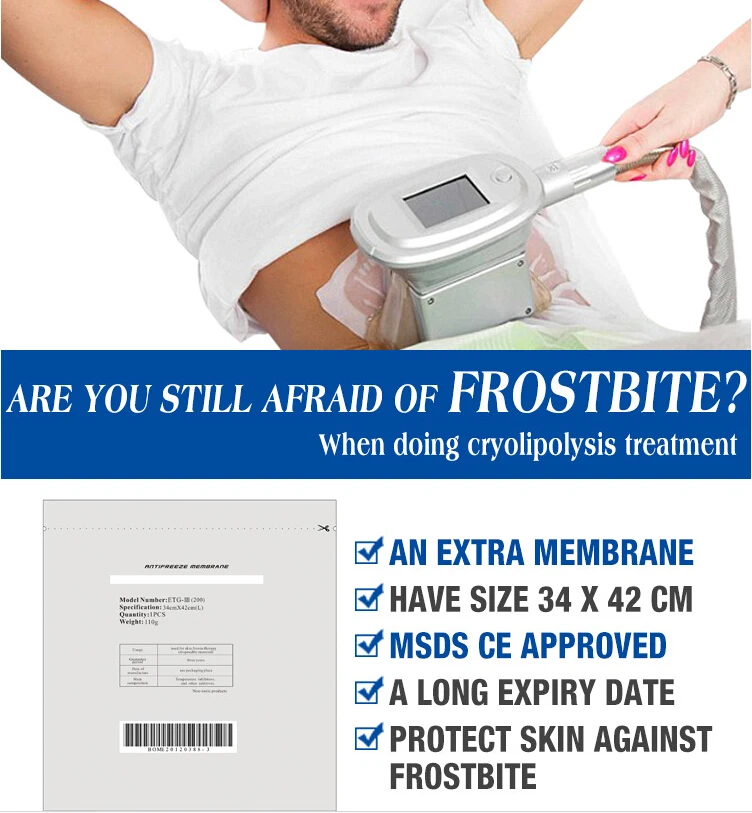 Free Shipping Anti freezing Membrane for freezing fat therapy Cryo pads
