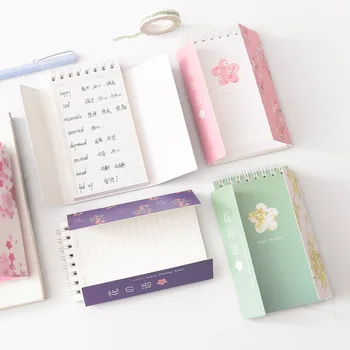 

1pcs Creative Multi-style Coil Words Mini Block Words Student English Shorthand Two-way Memory Small book