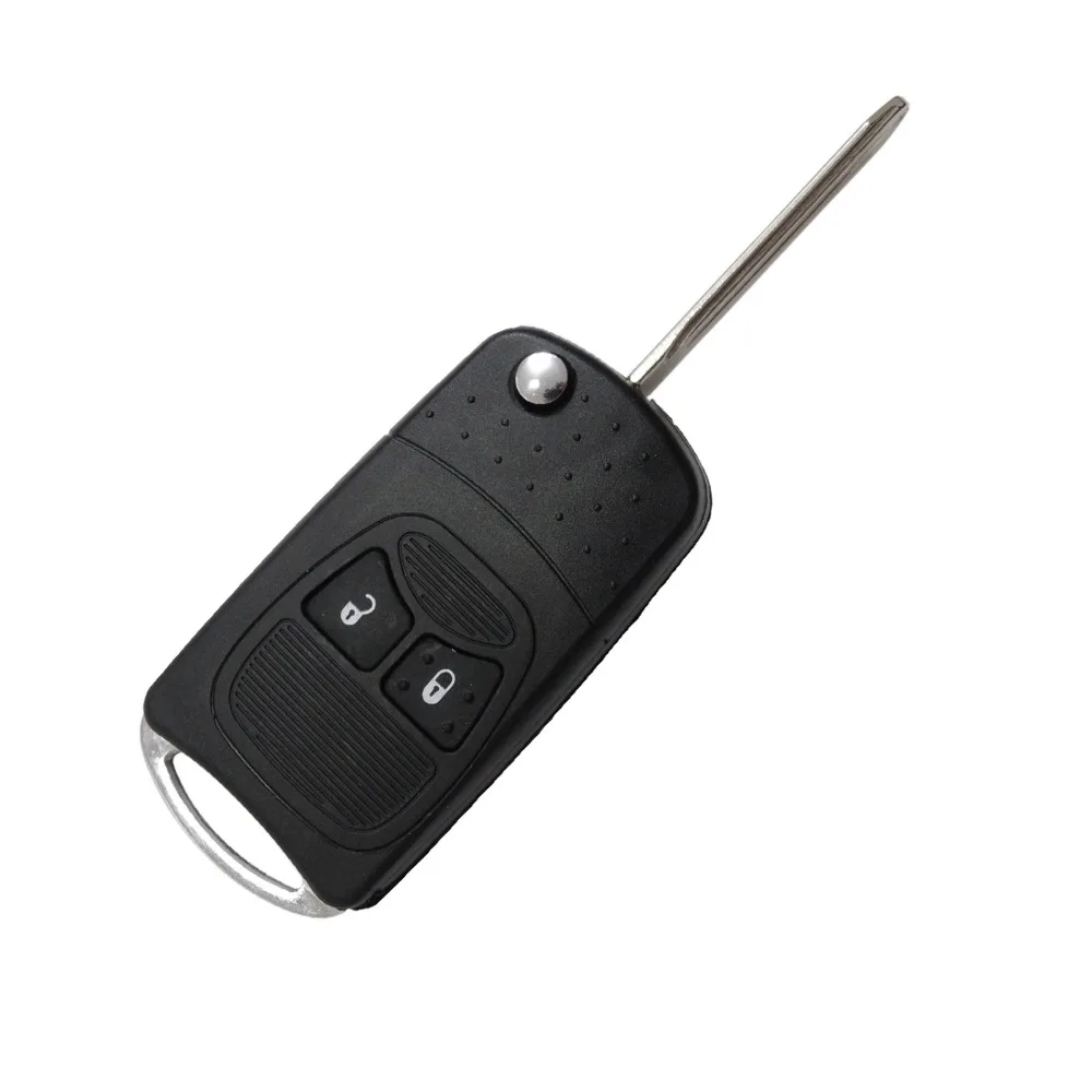 jingyuqin 2 Button New Modified Flip Folding Key Shell For Chrysler For Jeep Compass Wrangler