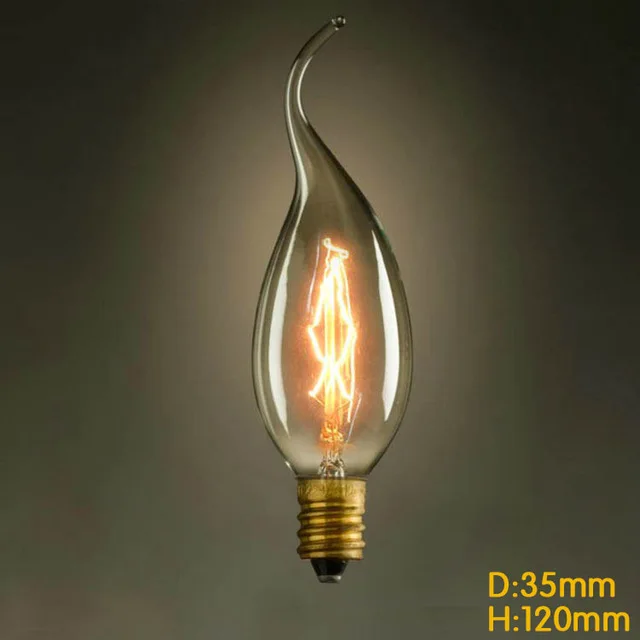LightInBox incandescent Filament Tungsten Spiral Candle Incandescent