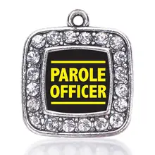 Sensibilisation du scp passeport agent de libération conditionnelle maladie de parkinson soutien breloque carrée