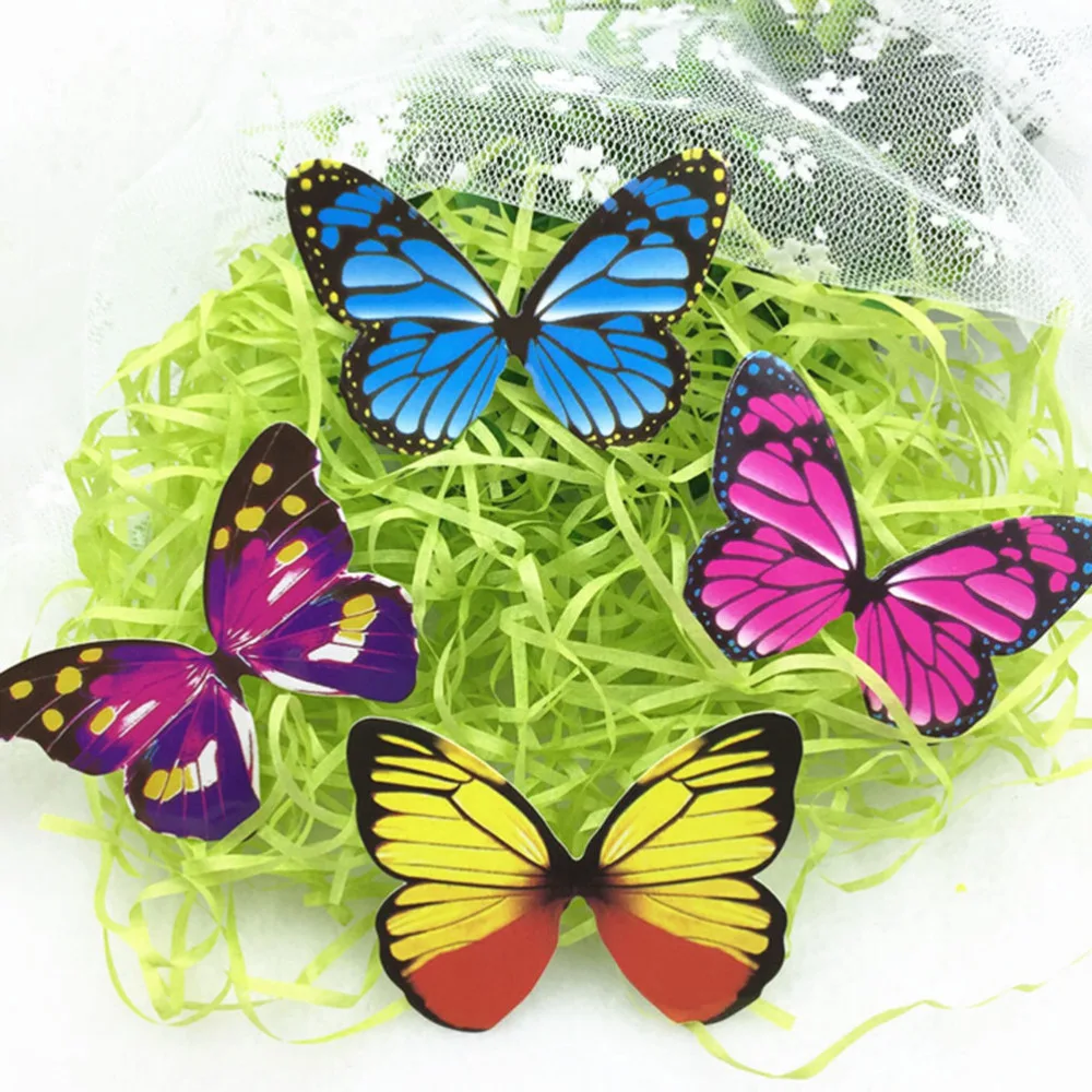 

50 Pcs/set 6.5*5cm Paper Butterfly Wedding Cake Topper/Wedding Cake Stand/Wedding Decoration/Cake Decorating Supplies