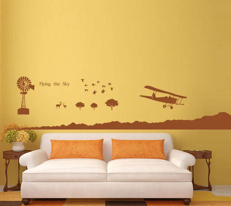 3d Airplane Wall Stickers Muraux Wall Decor Airplane Wall Art