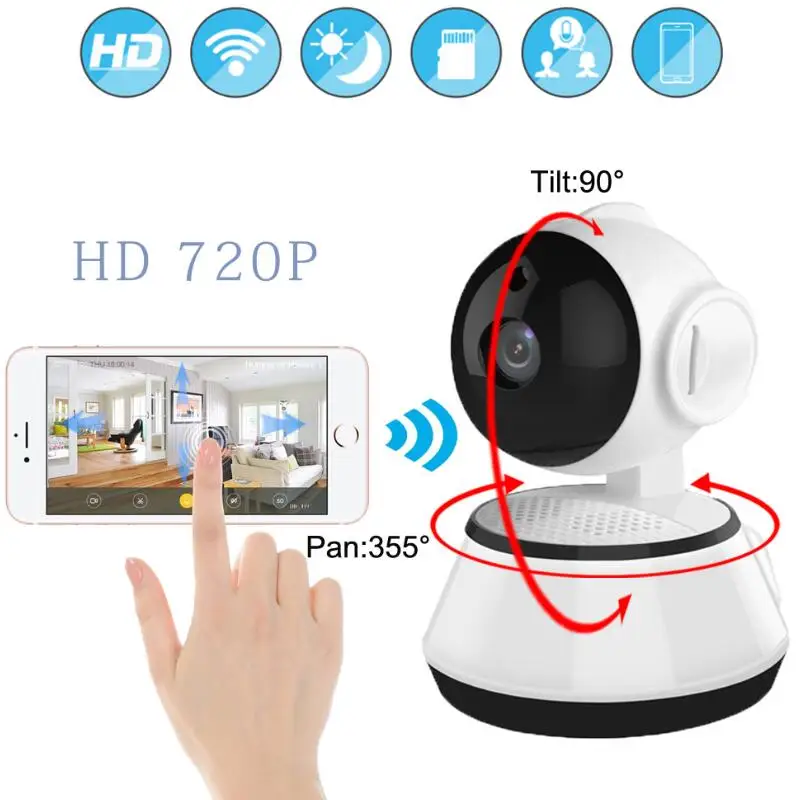 

LESHP Baby Monitor Mini IP Camera 720P HD 3.6mm Wireless Smart WiFi Baby Camera Audio Record Surveillance Home Security Camera