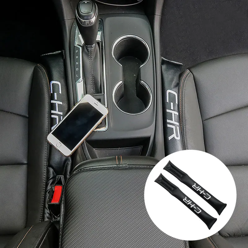 

2pcs PU Leather Car Seat Gap Filler Soft Pad Padding Spacer for Toyota C-HR CHR 2016-2018 Honda civic 2019 car Accessories