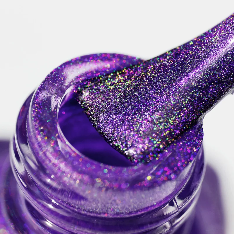 

18 colors Brand Holo luminous Glitter Gel Nail Polish Gel Varnish Nail Art holographic nail polish