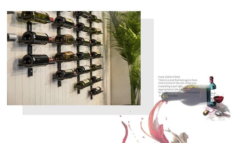 GIEMZA бар настенный кованый каркас 1 шт. 27 см(10,") Винный Стеллаж креативный простой винный стеллаж для бутылок домашний настенный стеллаж для хранения