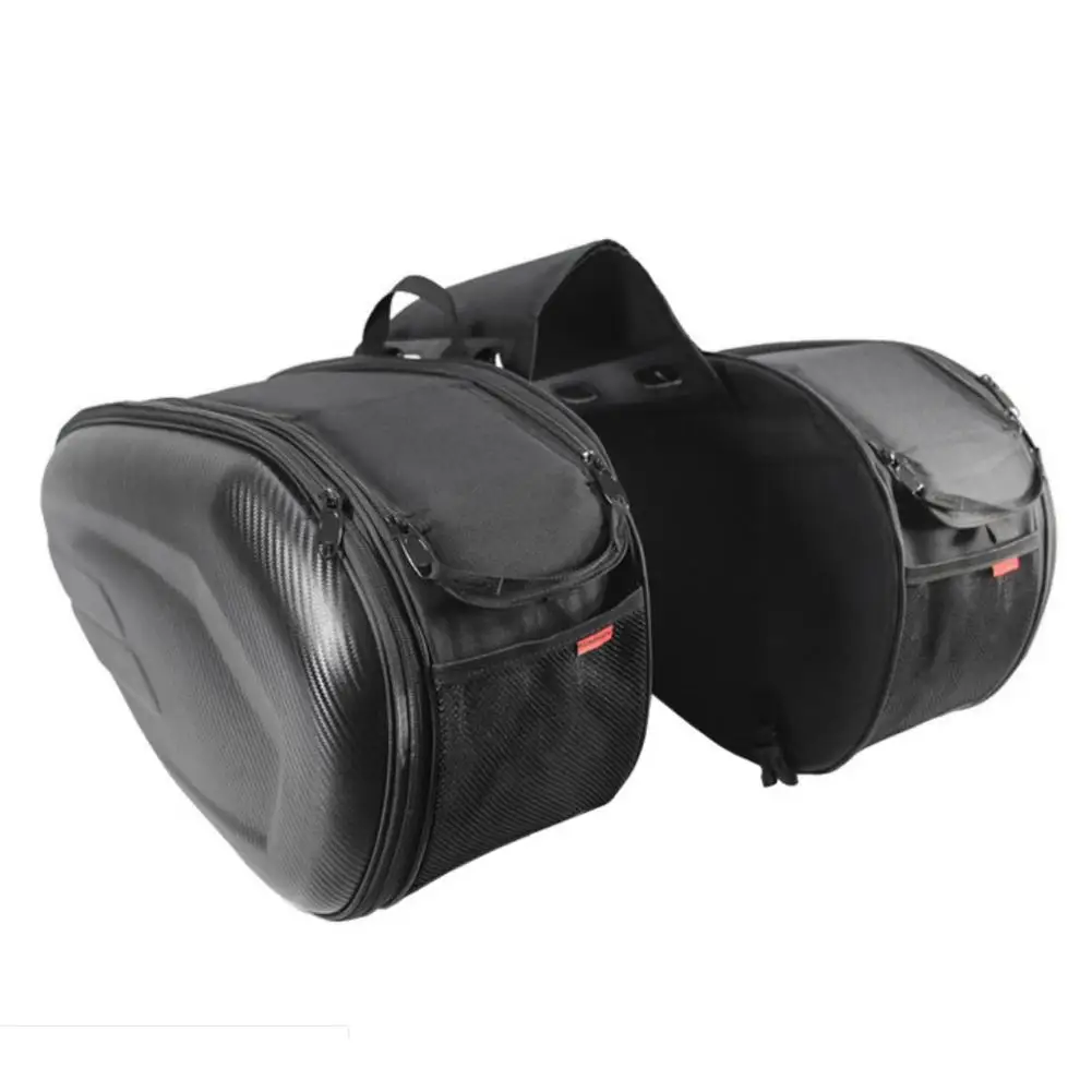 

Motorcycle Box Saddle Bag Carbon Fiber Waterproof Case Locomotive Tail Side Package Large Capacity Riding Travel Bags