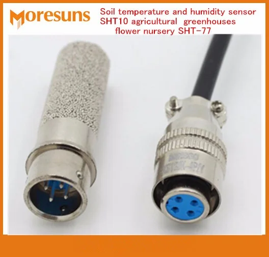 

2pcs Soil Temperature and Humidity Sensors SHT10 Agricultural Greenhouses Flower Nursery SHT-77 Waterproof Probe Sensors
