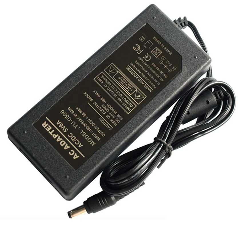 Xinkaite Switching Power Supply Charger 5V 6A 30W AC/DC Power Adapter For Surveillance Equipment