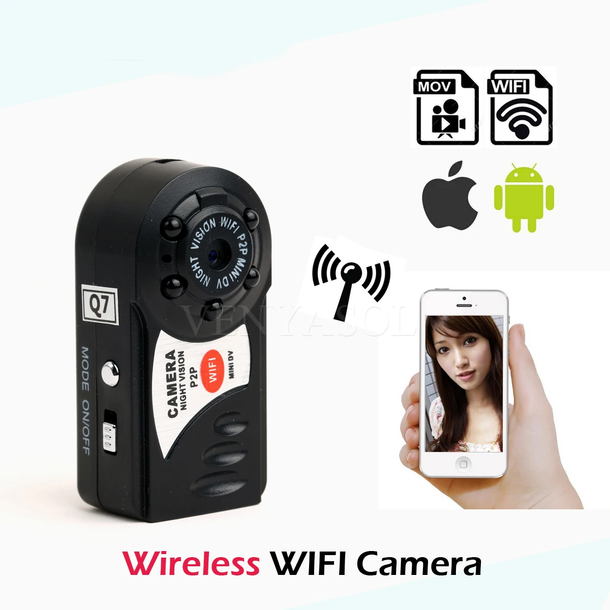 Q7 мини камера Wifi IP P2P Беспроводная секретная Запись CCTV Android IOS видеокамера Видео