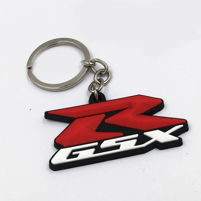 MOTORRAD Gummi Symbol Logo Keychain Schlusselanhanger Ring Fur SUZUKI GSX R GSXR R600