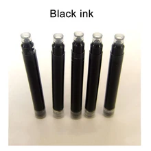 25 шт./лот JINHAO 2,6 мм, универсальная сменная черная и синяя перьевая ручка, переносная Заправка картриджей, 5 штук в коробке