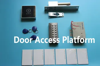 

Access control kit, Password+EM ID Card controller machine+power supply+Bolt Drop lock+Electro touchable exit button+card ID