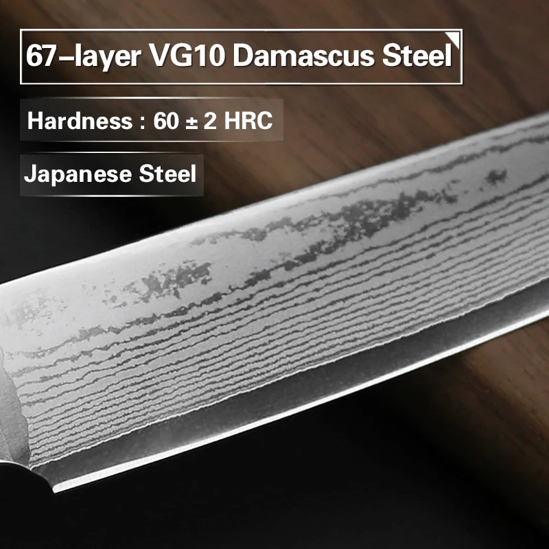 XINZUO " Универсальный нож VG10 Дамасская сталь японские кухонные ножи Высокое качество Прочный острый нож для очистки овощей ручка из черного дерева