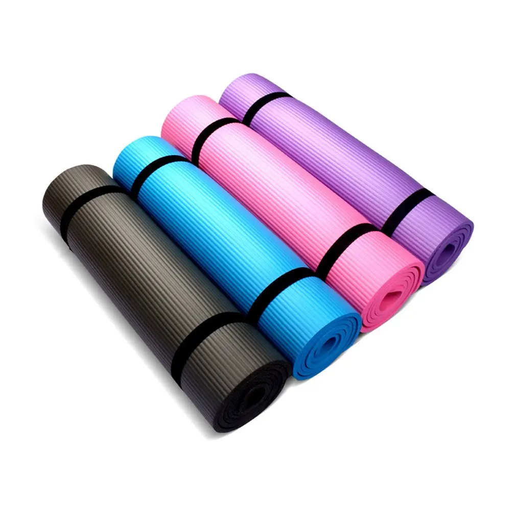 Tasteless NBR Foldable Yoga Mat Exercise Pad Floor Play Mat + Strap + Net Bag For Gym Class Workout Gymnastics Supplies Hot