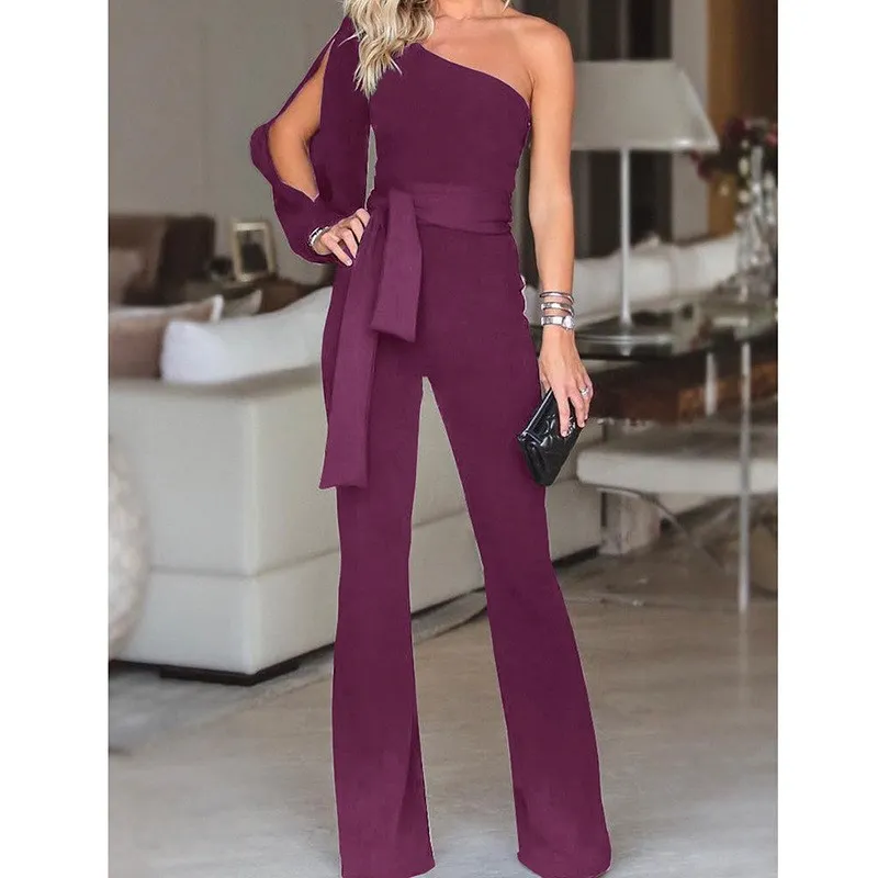 2018 Summer New Women Strapless Irregular Jumpsuit One