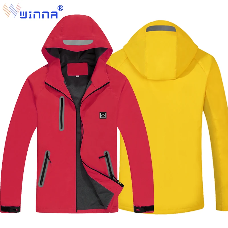 

Unisex Electric Heating Jacket Thermal Hooded Jackets Winter Water-Resistant Outdoor Hiking Camping Skiing Wind Break for Women