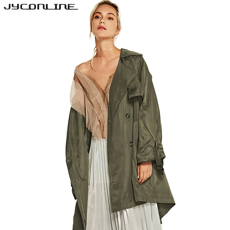 JYConline Casual Long Trench Coat For Women Autumn Office