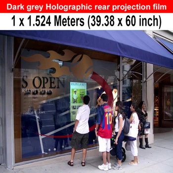 

1mx1.524m Self Adhesive Holographic Film Rear Projector Screen Film for Storefront Windows Advertisements