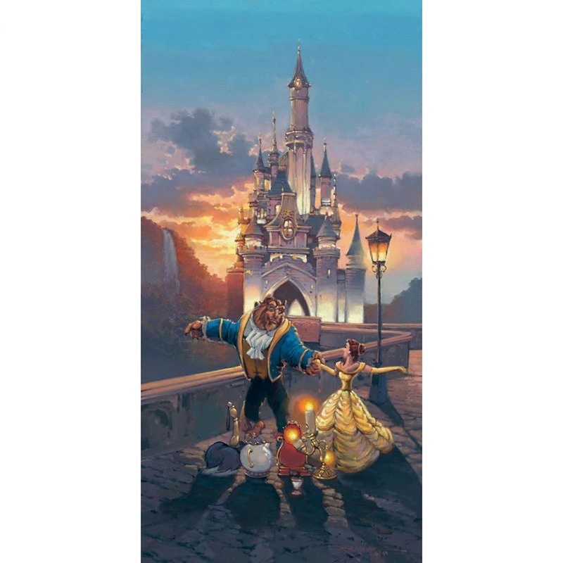 

Full square diamond 5D DIY diamond painting Beauty and the beast Diamond embroidery Cross Stitch Rhinestone mosaic HYY