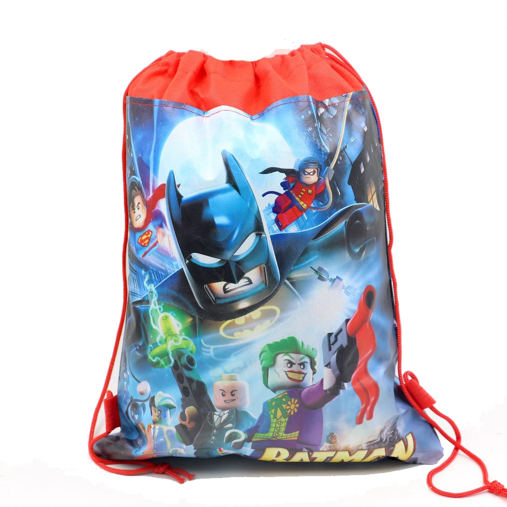 12 шт. Железный человек Бэтмен мультфильм детский рюкзак со шнурком шоппинг Школы Путешествия вечерние сумки подарки на день рождения