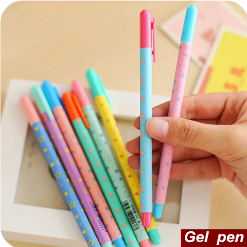 

48 pcs/Lot Starr Love gel pen Black ink cute roller pens kawaii stationery zakka Canetas escolar papelaria school supplies 6523