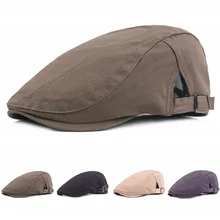 Мужская Новая мода сплошной цвет вождения Гольф таксиста Кепка Регулируемая Повседневная берет шляпа HATCS0305
