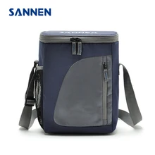 SANNEN CHÈVRES de 8.8L Portable Isolé Déjeuner Sac En Nylon Thermique Boîte À Lunch Alimentaire Hommes Picinic Sac Refroidisseur Fourre-Tout Sacs À Main bolsa almuerzo Gris
