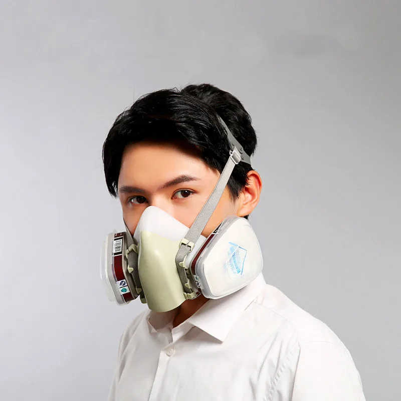 

Half Face Mask Original Respirator for Chemical Industry with Silica gel Anti-pesticide/Chemical paint/formaldehyde/smoke 1212A
