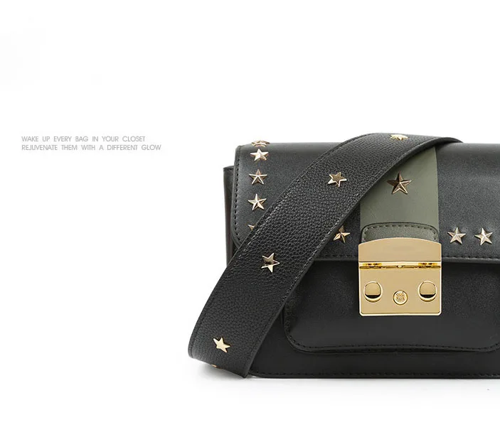 IMIDO длинный ремешок для сумки женские Сменные ремни на одно плечо ремень аксессуары звезда Золотая Пряжка PU кожа STP149