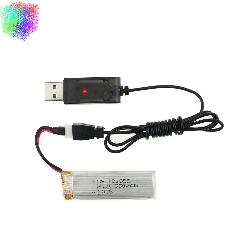Lipo 3 7 v 550mah 5 шт батареи и USB зарядное устройство для Wltoys V977 V930 Rc вертолет Дрон