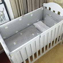 Детские постельные принадлежности набор кроватки бампер хлопковое постельное белье кровать для новорожденных простыня наволочка кровать протектор детский моющийся набор постельных принадлежностей для малышей 120*60