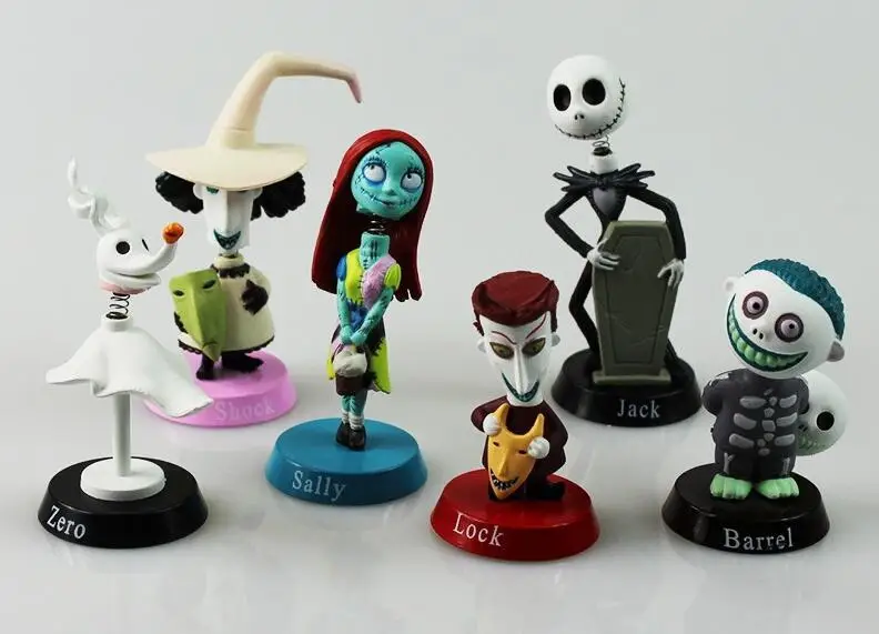 

6pcs/lot The Nightmare Before Christmas Action Toys Figures Christmas Little Gift