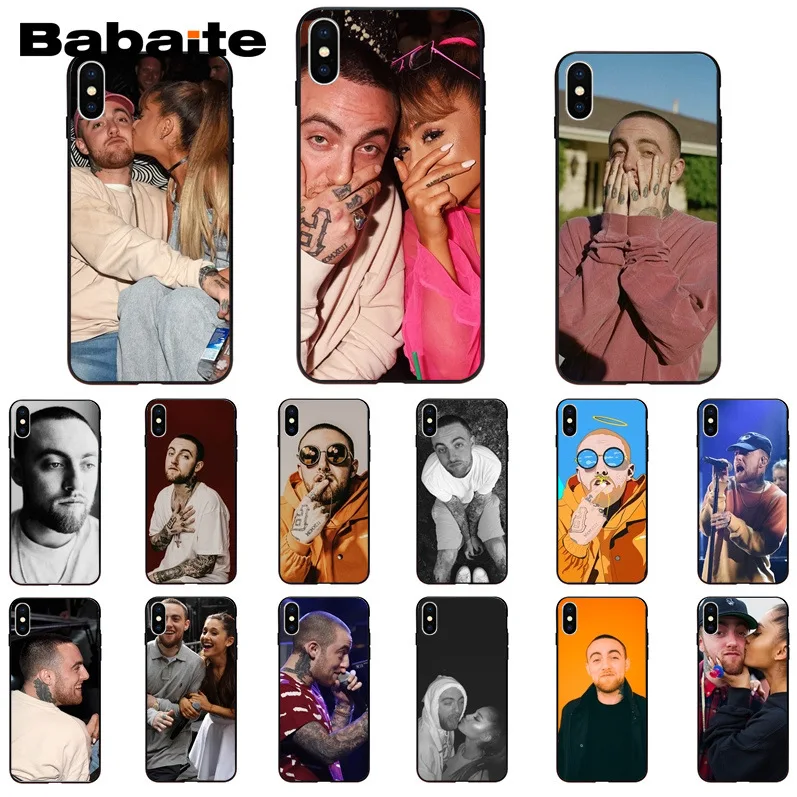 Черный чехол для телефона Babaite mac miller из ТПУ Apple iPhone 8 7 6 6S Plus X XS MAX 5 5S SE XR 11 11pro 11promax |