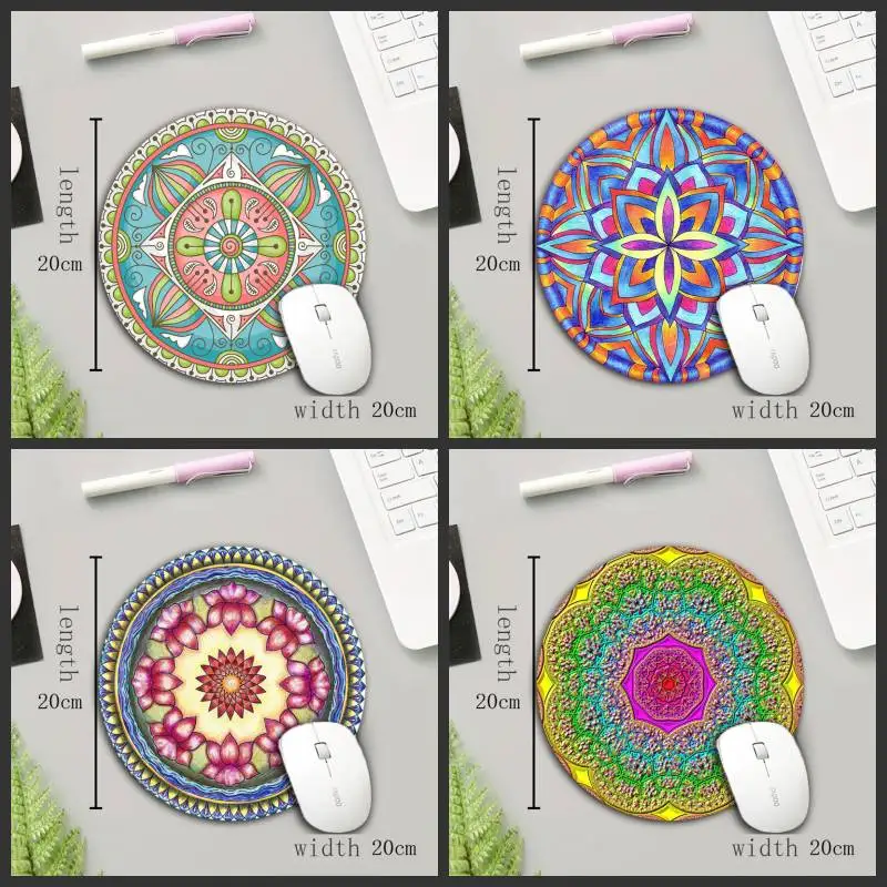 KULIAI New Round Mouse Pad Rubber Non-slip Washable Durable Portable Desktop Computer Pc Mousepad DIY Game Gaming Player Mat KULIAI New Round Mouse Pad Rubber Non-slip Washable Durable Portable Desktop Computer Pc Mousepad DIY Game Gaming Player Mat