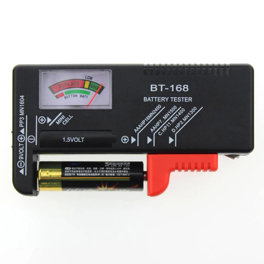 

HILDA Battery Tester Portable And Easy-to-read Universal Digital Volt Checker Multiple Size Battery Capacity Tester