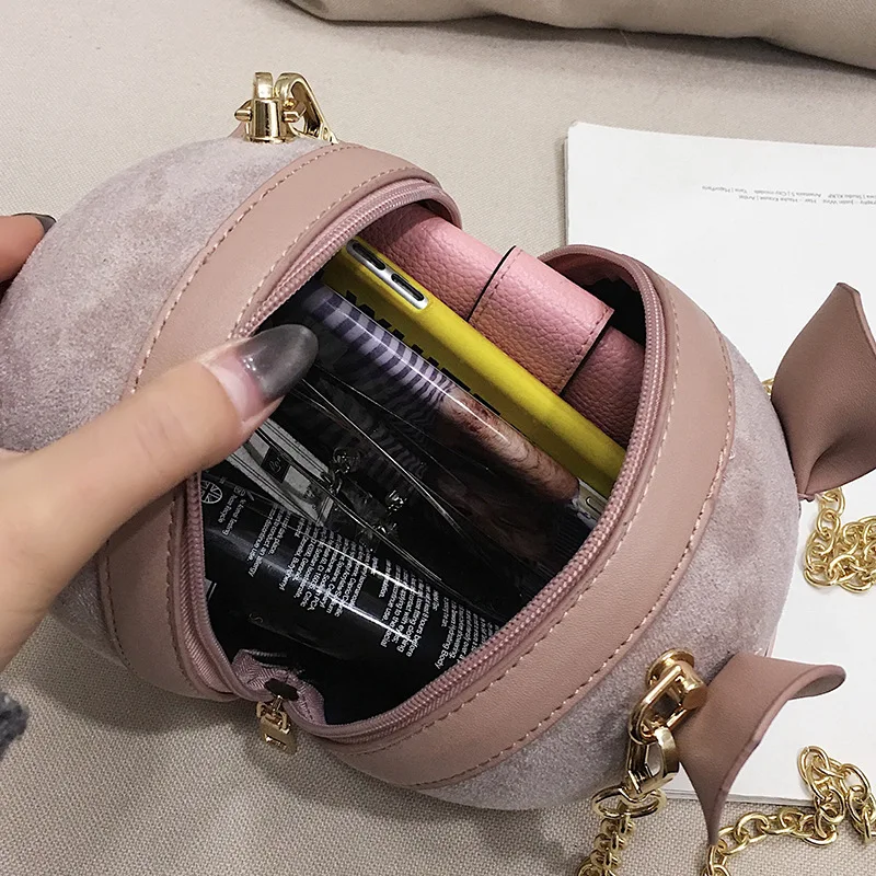 Милая сумка из искусственной кожи с рисунком свиньи, круглая Сумка-тоут для женщин, сумка на плечо с цепочкой, мини-кошелек, Женская Повседневная сумка с клапаном, дизайнерские сумки